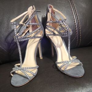 NEW Audrey Brooke Gray Strappy Heels